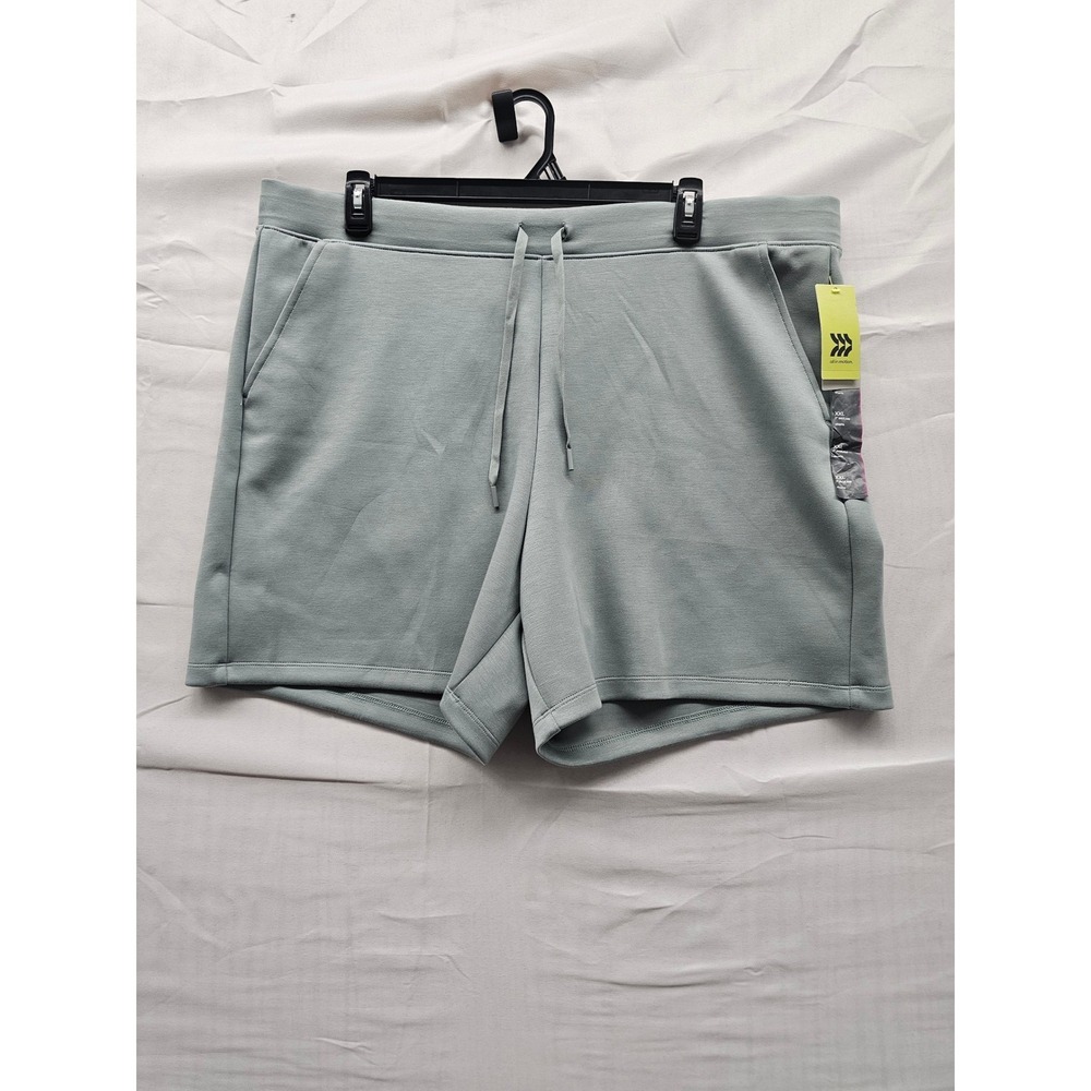 All in Motion Mens Athletic Shorts Green Poly Blend Workout Size XXL